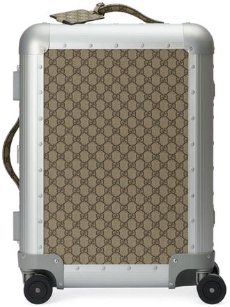 Gucci Porter rolkoffer met GG logo - Beige