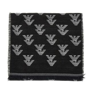 Emporio Armani Knitted scarf with Eagle motif Woman One Size