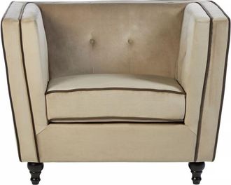 Premier Housewares Ferris Mink Velvet Chair