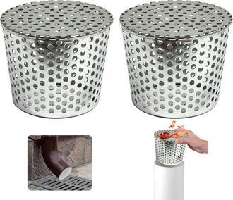 OEM Filtros De Canaletas De Acero Inoxidable, Juego De 2 Protectores De Canaletas De 90-110 Mm, Filtro De Canaletas De Malla, Rejilla De Protecci&oacute;n Para C