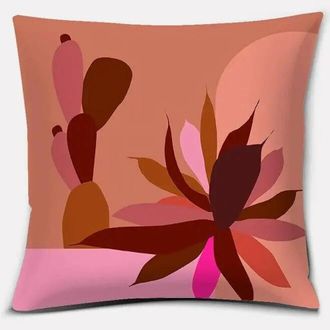 OEM Fundas De Almohada De Algod&oacute;n Y Lino Con Estampado Abstracto De Hojas, Ideales Para La Decoraci&oacute;n Del Hogar Y La Oficina, As&iacute; Como Fundas Para Cojines