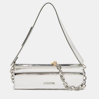 Jacquemus Silver Patent Leather Le Sac Ciuciu Shoulder Bag