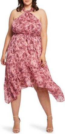Estelle Sophia Floral Halter Neck Dress in Print at Nordstrom Rack, Size 20W