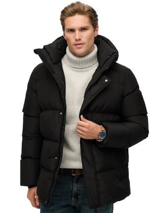 Superdry Winterjas Superdry Puffer Zwart gewatteerd