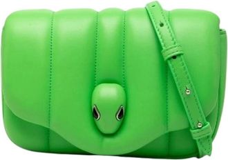 Bulgari Pre-owned Serpenti Ambush Leather 2way Waist Bag - - Pre-owned - Donna - Verde - ONE SIZE