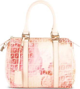 Fendi Borsa tote Boston a fiori piccola - Toni neutri