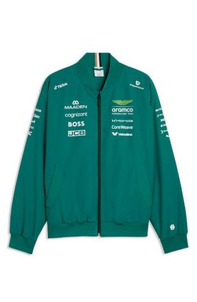 Puma Aston Martin F1 Replica Water Repellent Jacket in Green Lux at Nordstrom, Size Xx-Large