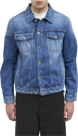 Dondup Giubbotto in Denim - Heren - Spijkerjassen - Blauw - S - Denim - Jassen