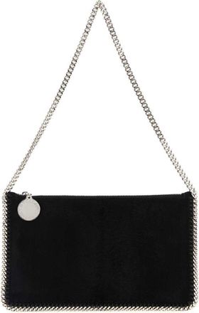 Stella McCartney Stella Mccartney Black Velvet Falabella Shoulder Bag