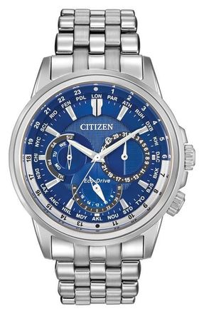 Citizen Calendrier Bracelet Watch, 44mm in Silver-Tone at Nordstrom