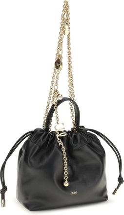 Chlo&eacute; Womens Icons Mini Shoulder Bag Black Calf Leather Bos Taurus