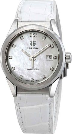 Tag Heuer Carrera Diamond Mother of Pearl Dial Ladies Watch WBG1312.FC6412