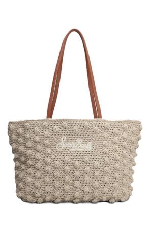 MC2 Saint Barth Textured Knitted Tote Bag with Contrasting Handles