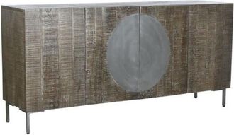 OEM Buffet Bajo - 180 X 40 X 80 Cm - Metal Y Madera De Mango - Color Blanco - Comedor