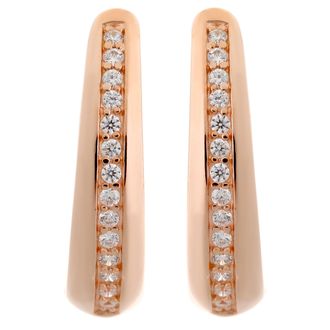 Orphelia WoMens 925 Sterling Silver Hoop Earrings - Rose ZO-6088 - One Size