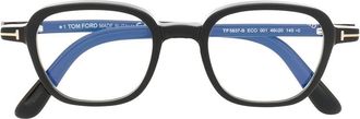 Tom Ford Eyewear square-frame optical glasses - unisex - Acetate - 46 - Black
