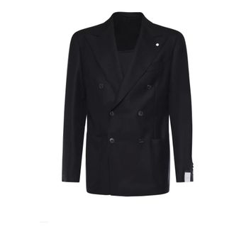 Lubiam Blazers, male, Black, Size: 3XL Giacca