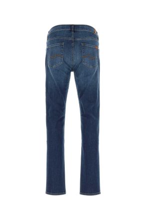 7 For All Mankind Mens Stretch Denim Slimmy Tapered Jeans Blue Exterior: Cotton Elastane