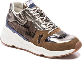 Pepe Jeans London Harlow Sequin Sneaker - Dames - Sneakers - Veelkleurig - 36 EU - Pailletten - Schoenen