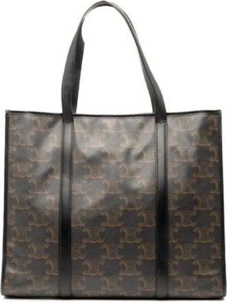 Celine Pre-owned Leren Tote Bag - Dames - Vintage Shopper - Zwart - ONE Size - Leer - Vintage