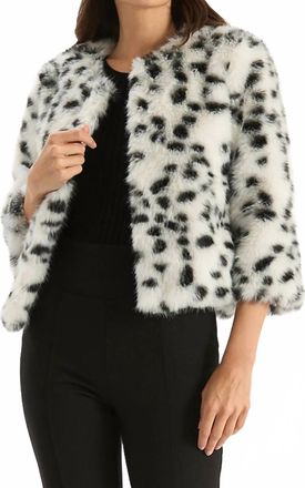 Tyler B&ouml;e Ermine Open Front Jacket In Black White Spots