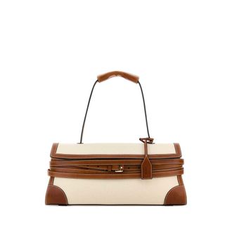 Moschino Sand Canvas Shoulder Bag