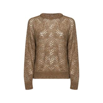 Brunello Cucinelli Sequin-embellished Openwork-knit Sweater