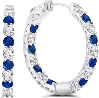 MAX + STONE Sterling Silver Inside Out Gemstone Vault Lock Earring