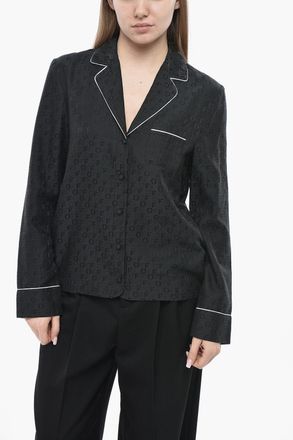 Off-white Camicia PAJAMA in Cotone Jacquard Off-White