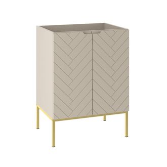 Petits Meubles Mueble bajo lavabo 60cm 2 puertas paneles de melamina y mdf cachemira