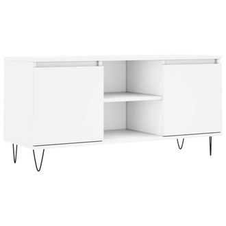 vidaXL Vidaxl - Mueble De Tv Madera De Ingenier&iacute;a Blanco 104x35x50 Cm