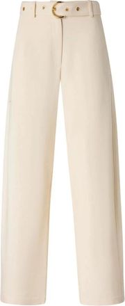 Pinko Wijde Broek met Riem - Dames - Wijde Broeken - Beige - M - Broeken