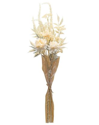 Melrose International Set Of 2 Bleached Zinnia Bouquet