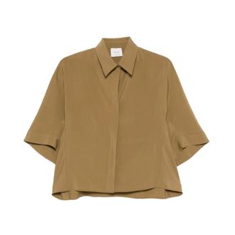 Alysi Shirts, female, Green, Size: XS Peach Touch Shirt