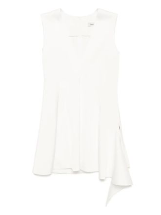 GOEN.J draped V-neck sleeveless top - women - Polyester - S - White