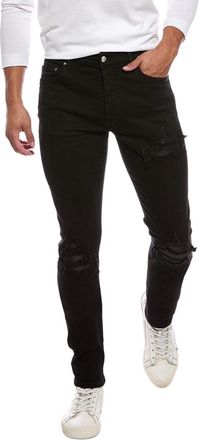 Amiri Amiri Leather-Trim Skinny Jean