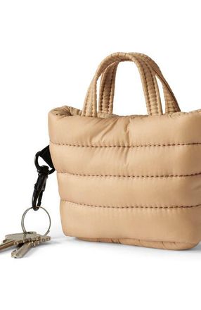 Lands End Mini Canvas Tote Charm in Desert Tan Shine at Nordstrom