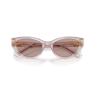Miu Miu 0mu A04s Translucent Mauve Cat-Eye Sunglasses