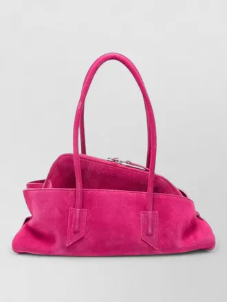 The Attico la passeggiata small suede tote bag