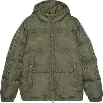 Gucci Jumbo GG Canvas Down Jacket Green 698710-Z8A53-3175