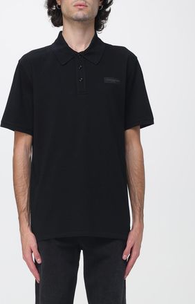Givenchy Polo a maniche corte in cotone con colletto a costine e logo tono su tono