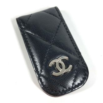 Chanel Black Leather Money Clip (Pre-Owned)