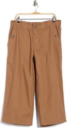 Democracy Button Pocket Crop Wide Leg Pants in Candied Walnut at Nordstrom Rack, Size 24W