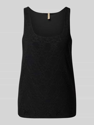 Soyaconcept Top mit Lochstickerei Modell INGELA in Black, Gr&ouml;&szlig;e L