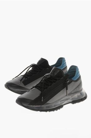 Givenchy Faux Leather Zip-Up Sneakers with Drawstring Detail size 41