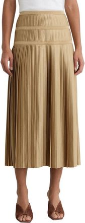 Reiss Eva Satin Pleated Midi Skirt