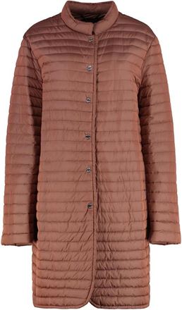 Moorer Jassen, Dames, Bruin, L, Snap Button Goose Down Jacket