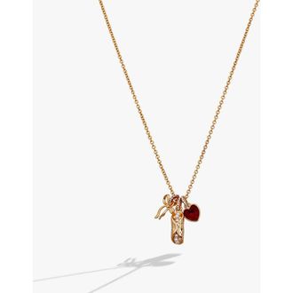 Alex and Ani There Cannoli Be You Bow & Heart Multi Charm Cluster Necklace in Gold at Nordstrom