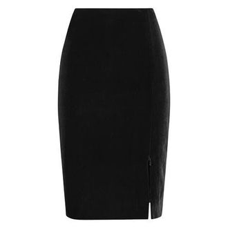 Anne Fontaine Women s Skirt Etoile Black Designer Skirt With Adjustable Zippered Waist And Side Slit at Nordstrom, Size 46 Eu