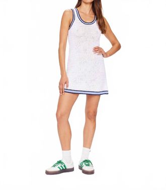 The Upside Elsa Crochet Mini Dress In White & Blue
